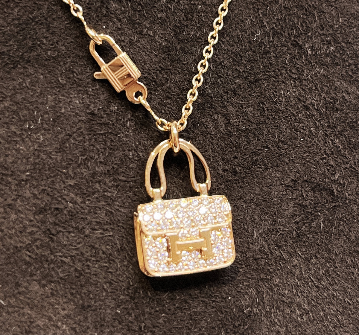 Constance Rose gold diamond necklace